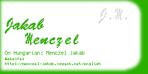 jakab menczel business card